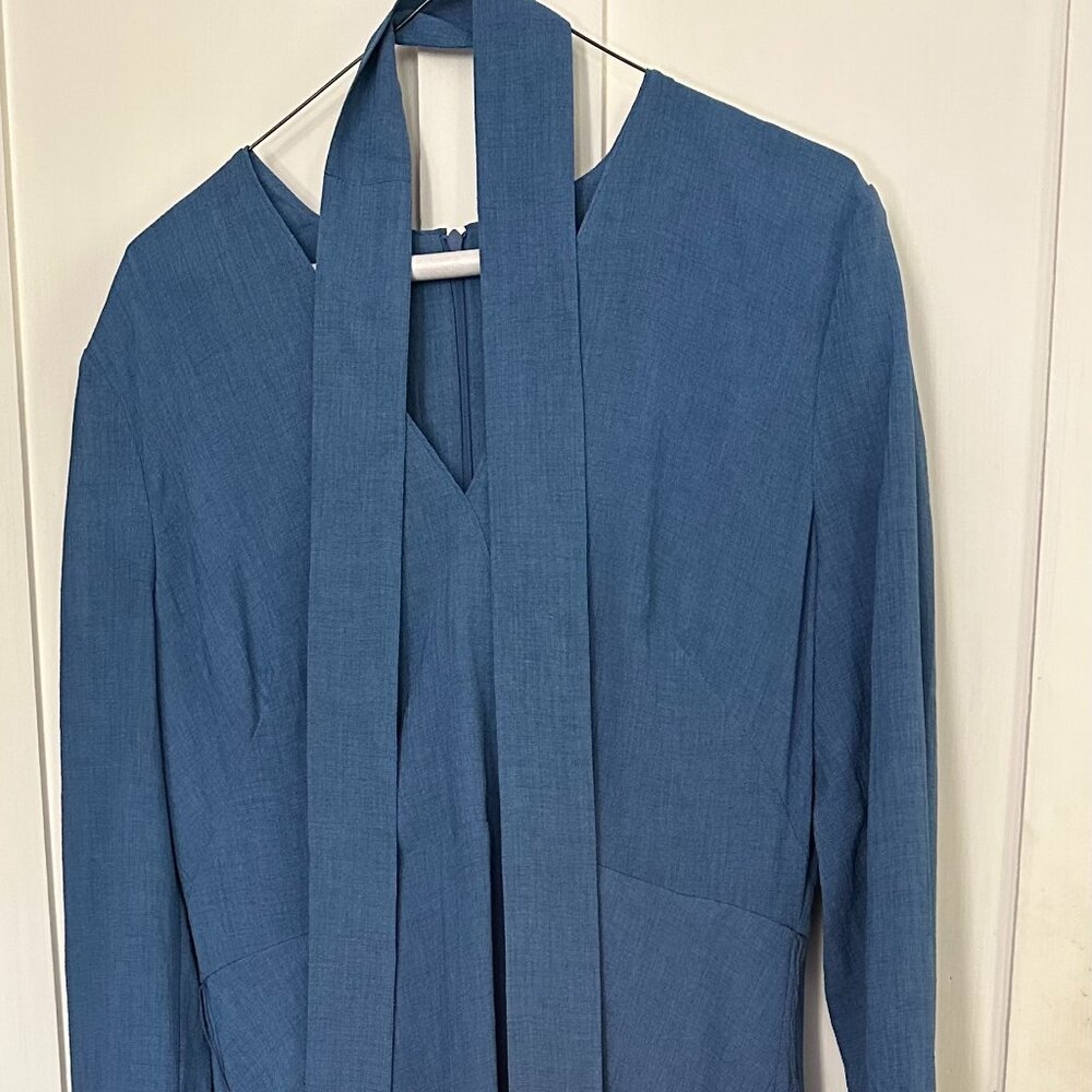 Cefinn blue long sleeve tie dress Maxi size US 10
